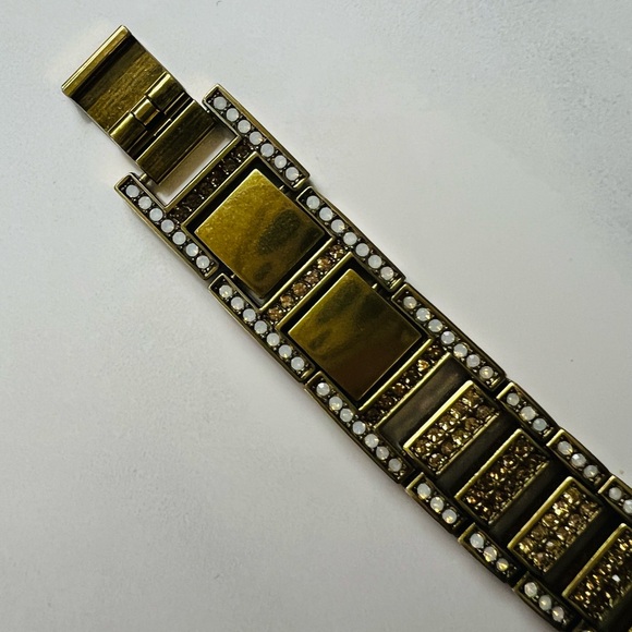 Heidi Daus “Timeless Beauty” Crystal Link Bracelet Swarovski Crystals Watch - Picture 7 of 13